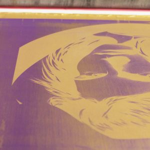 cadre de sérigraphie avec visage de femme